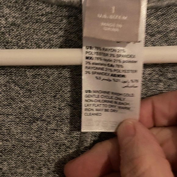 Chico's Heather Gray Tie-Front Cardigan - Picture 3 of 5